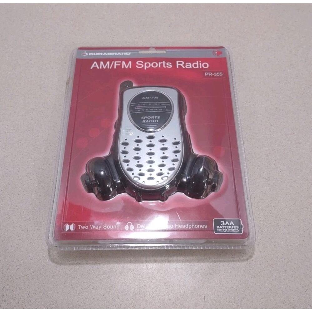 Durabrand AM/FM Sports Radio Model PR-355 (Headphones Included) New